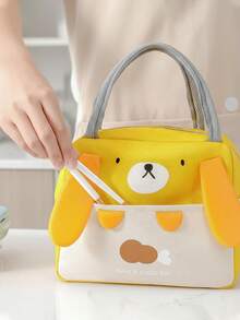 Cartoon Cute Lunch Bag, 3D Animal Pattern For Elementary Students, Handheld Zipper Lunch Bag, Multi-Functional Aluminum Foil Lining Insulated Lunch Box Bag, Large Capacity Travel Makeup Toiletry Organizer Bag, Multi-Functional Sealed Insulated Lunch Bag, Multi-Functional Storage Bag, Suitable For Work Commute, Picnic Camping, Gift For All - Multicolor - View 6