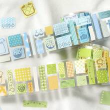 1 Roll Die-Cut Washi Tape, Sunshine Variation Series Fresh Style Minimalist Macaron Colors Basic Version Planner Sticker, No Cutting Required Tear-Proof Scrapbooking Decoration, Suitable For Planners, Scrapbooks, Albums DIY, Essential Back To School Stationery - 1roll - View 3