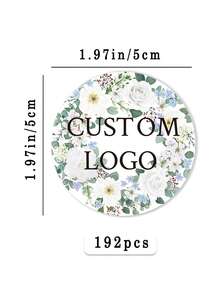 [客製化] 48/96/192/384/768張 2英吋客製化貼紙/Logo貼紙/婚禮貼紙/個性化貼紙，客製化品牌封印貼紙，適用於創業公司、婚禮、禮品與促銷 - 客製化貼紙、客製化Logo封印貼紙、洗禮貼紙、個性化貼紙 - 單件 - 查看 10