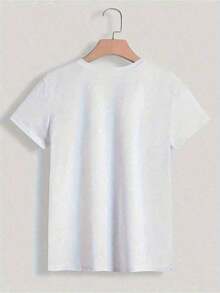 1 pieza Camiseta de Mujer The Rose Dual Album, Gira Dawn To Dusk, Temporada de Regreso a Clases, Regalos para el Día de San Valentín, Día de la Madre, 180g 100% Algodón - Blanco - Ver 2
