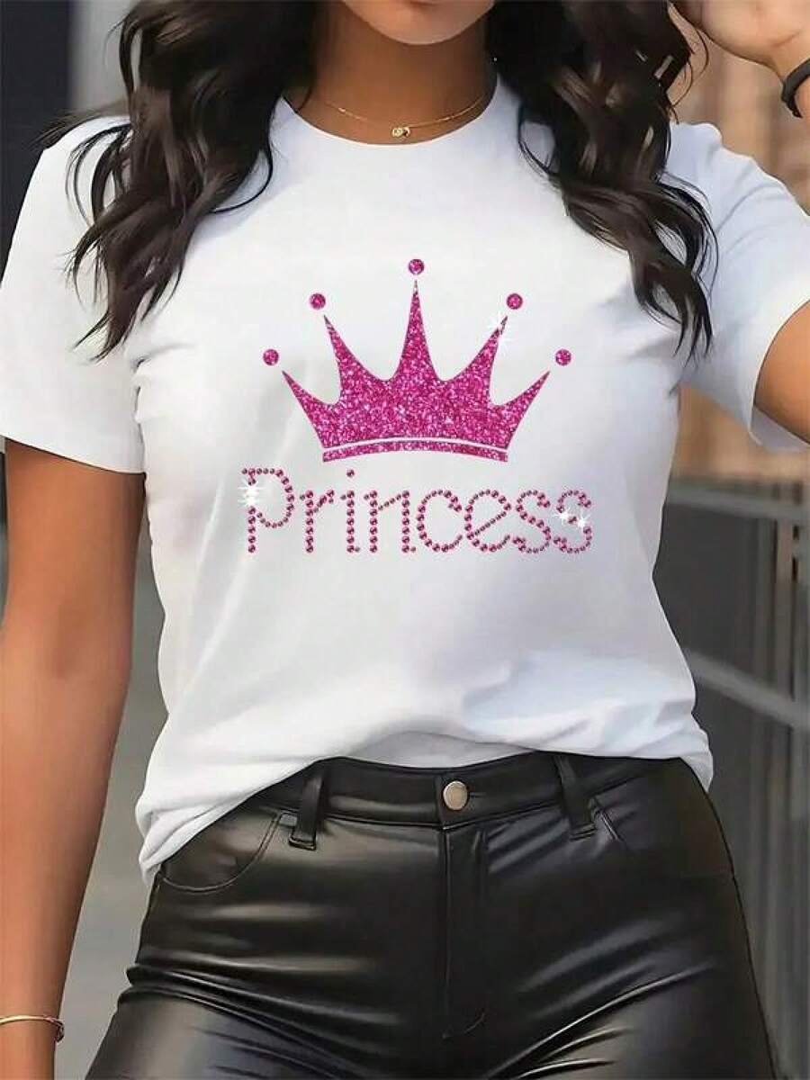 1 Camiseta informal de cuello redondo de algodón para mujer Camiseta deportiva para mujer Camiseta para hombre Camiseta para parejas Regalo de San Valentín Regalo de cumpleaños Regalo de Navidad Camiseta unisex Transpirable, suave, para deportes al aire libre, manga corta, apta para todas las estaciones, 100 % algodón puro. - Blanco - Ver 1