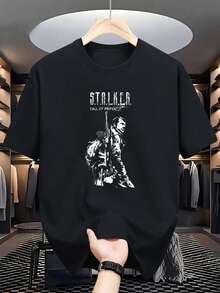 Men T-Shirts - 黑色 - 查看 1