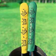 1PC Cheese Crown Style Directional Golf Club Head Cover,Fashionable Golf Direction Stick- Protective Durable Accessory For Fashion-Conscious Golfers & Gift Shoppers | Perfect For Daily Practice, Tournaments & Casual Outings - Multicolor - View 1