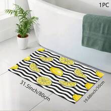 1pc Lemon Print Absorbent Mat/Drying Mat For Coffee Maker, Dishes - Polyester Absorbent Desktop Protective Mat With Rubber Anti-Slip Pad, For Kitchen Counter Decor, Home Bar And Dining Table - Multicolor - View 12