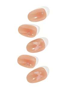 Tiras de gel para uñas semi curadas, 20 piezas de envoltorios de calidad de salón de larga duración, pegatinas de gel para uñas de fácil aplicación y remoción con luz UV - Camel - Ver 5
