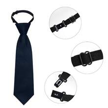 5pcs Boy's Necktie Pre-Tied Adjustable Neck Strap Tie For Wedding Graduation School Uniforms - Grey - View 3
