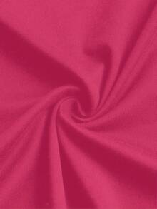 Camiseta manga corta cuello redondo 100% algodón, estampado trendy, tejido ligero y ventilado, estilo moda casual, apta para vida diaria, salidas informales y citas en primavera, verano y otoño - Rosa Fucsia - Ver 5