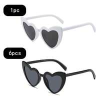 Bộ 1-10 chiếc kính mắt thời trang hình trái tim, phụ kiện thời trang unisex hoàn hảo cho các bữa tiệc, đám cưới, chụp ảnh Giáng sinh và Năm mới, gọng trắng tròng đen, kính thời trang, kính trang trí đám cưới, quà cưới, phụ kiện cho phù dâu và phù rể. - Nhiều màu - Xem 14