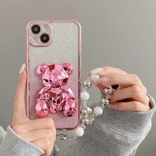Funda de teléfono con cordón, soporte para teléfono y correa para la muñeca, compatible con iPhone 17 Pro Max, 16 Pro Max, 15 Pro Max, 14 Pro Max, 13 Pro Max, 12 Pro Max, 11 Pro Max, XS Max, 7/8 Plus, S26, 2524321u, Honor - Rosa - Ver 1