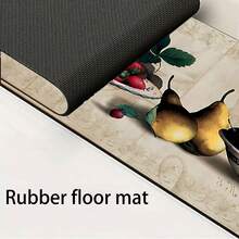 1 pièce Tapis de robinet imprimé motif citron, en polyester durable, séchage rapide, facile à nettoyer, convient pour la cuisine et la salle de bain, facile à installer, décoration quotidienne, cadeau, tapis de salle de bain, tapis de robinet durable, accessoire de robinet - Multicolore - Voir 11
