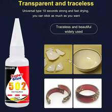 502 Super Glue Instant Quick Drying Cyanoacrylate Adhesive, Strong Bonding For Leather, Rubber, Wood, Metal - 502-m - View 2