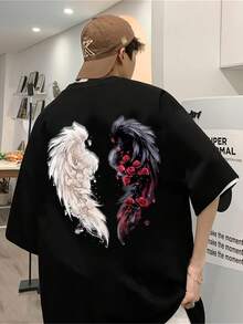 Camiseta unisex% algodón, modelo 2026, lavable aáquina, cómoda para todas las estaciones, adecuada para deportes al aire libre, fiestas en la playa y uso diario, con un diseño novedoso y estilo moderno, ¡tu mejor elección! - Negro - Ver 2
