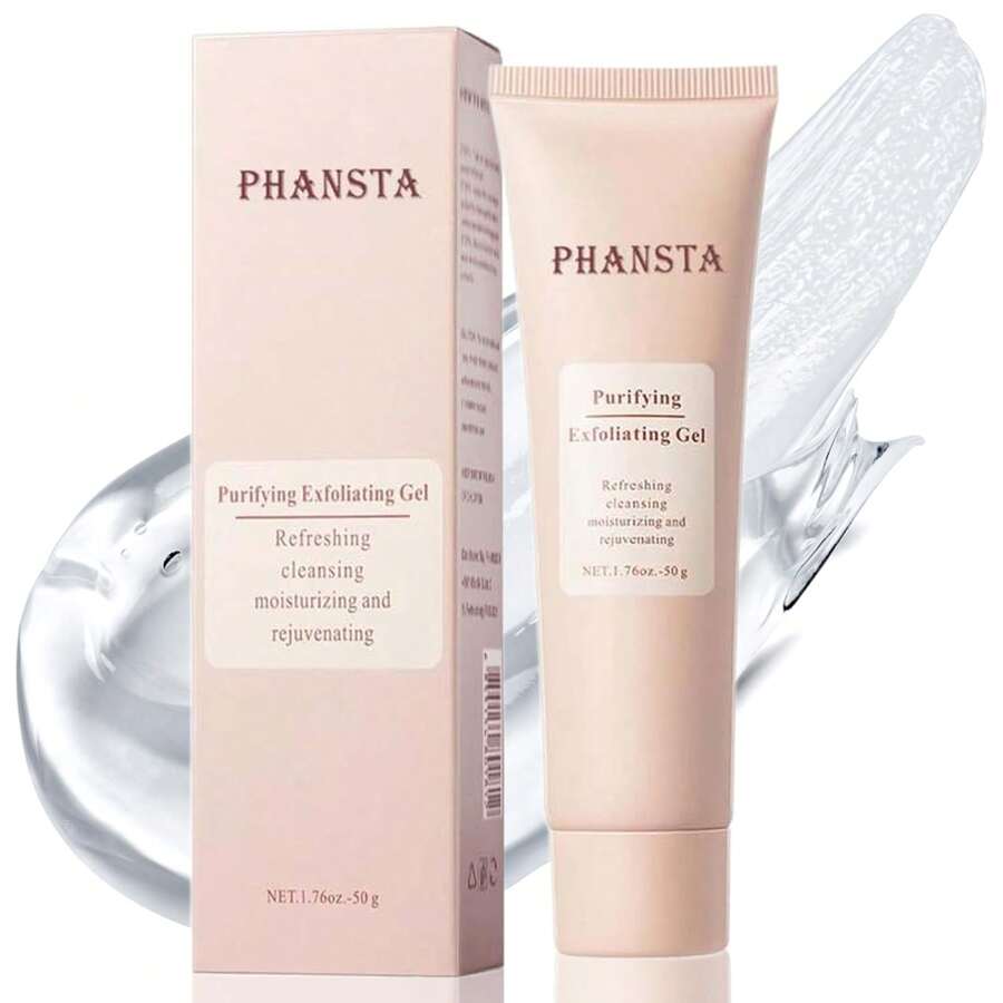 50g Exfoliating Gel - Gentle Yet Effective, Creates Smooth, Radiant Skin, Removes Dead Skin Cells, Unclogs Pores, Suitable For All Skin Types, Alcohol-Free - 粉色 - 查看 1