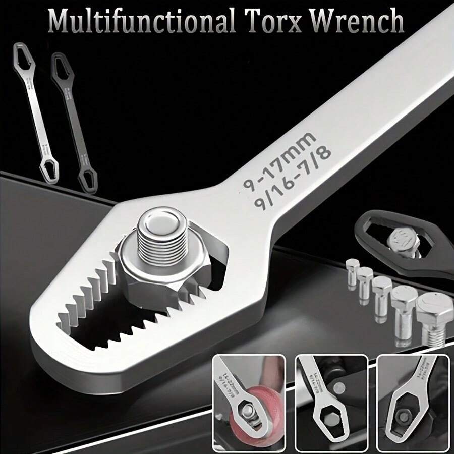 2pcs/Set 3-24 Wrench Set, Universal Spanner Wrench, Multi-Function Adjustable Stainless Steel Wrench, Portable Home Repair And Automotive, Bicycle Maintenance Tool