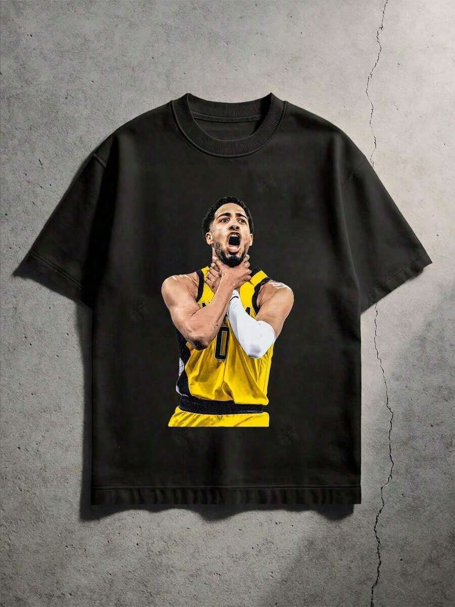 Compatible con la camiseta Pacers Halliburton Magic Cover de 220g - Negro - Ver 1