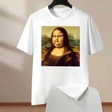 Printed T-Shirt For Men And Women - White - View 1
