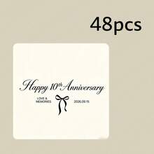 Customized Modern Wedding Stickers, Customized Wedding Napkin Labels, Personalized Wedding Stationery, Wedding Napkin Stickers, Box Stickers, Packaging Stickers, Gift Stickers, Message Stickers - Square Stickers - View 17