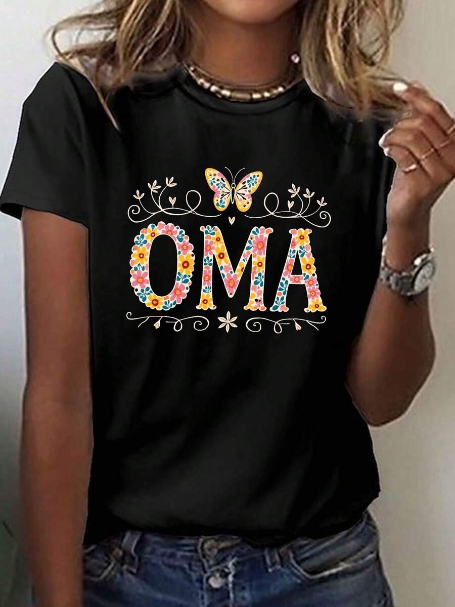 Camiseta de moda para mujer con estampado floral y geométrico. Blusas casuales para dama,Cómoda y versátil para las cuatro estaciones, lavable a máquina. Prenda femenina de estilo veraniego, tejido suave al tacto, disponible en tallas S-2XL