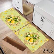 1 件柠檬印花吸水垫/沥水垫，适用于咖啡机、餐具 - 涤纶吸水桌面保护垫，带橡胶防滑垫，可用于厨房台面装饰、家庭酒吧和餐桌 - 彩色 - 查看 10