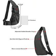 Sling Bag Chest Shoulder Backpack Crossbody Bags Casual Daypack Men Women Black - 2620N - Small + Black-2620n - View 7