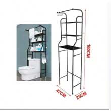 Bafio Regal über der Toilette, wasserdichtes Aufbewahrungsregal, Mehrzweck-Organizer mit 3 Ablagen, multifunktionales und platzsparendes Design, robuste und langlebige Metallstruktur - Weiss - Übersicht 4