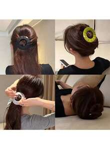 Simple, Plain Flat Hair Clip. Lightweight And Easy To Use. Casual Styling Hair Accessory. - Multicolor - View 3