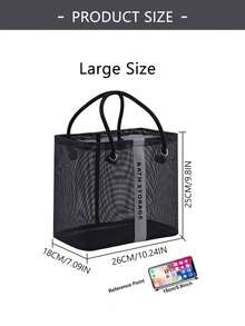 Foldable Mesh Shower Caddy - Portable Bathroom Storage Basket, Collapsible Tote Bag For Cosmetics, Shampoo, Supplies, Soap And Makeup, Graduation Gift, Bathroom Accessories, Room Decor, College Dorm, Bathroom Essentials, Gym Camping, Quick Dry Shower Bag, Travel Essentials, Summer Vacation Back To School, School Supplies Bag, School Toiletry Bag, Waterproof Travel Makeup Bag - Mesh - View 16