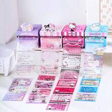 SANRIO 6张/套 三丽鸥家族闪光拉出式便捷便签，外观精美，半透明学生重点标记贴纸 - 多款 - 查看 1
