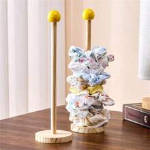 Wooden Hair Tie Organizer Rack, High-Quality Hair Accessories Display Stand For Scrunchies, Hair Clips, Hair Claw - Multicolor - View 12