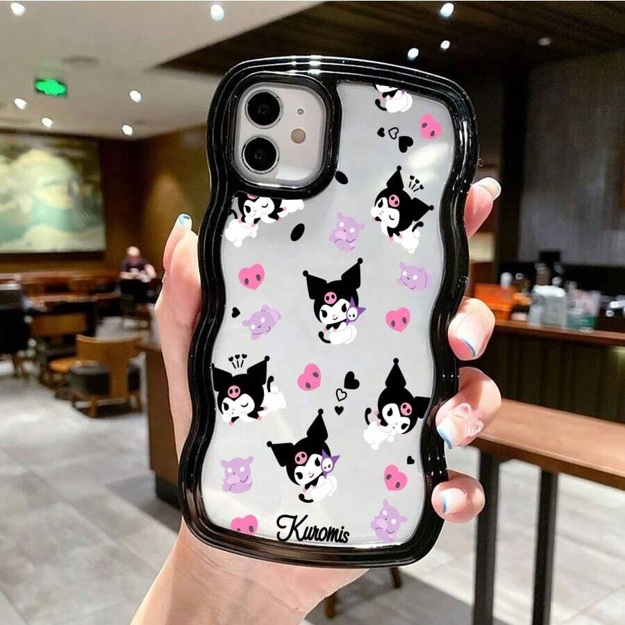 SANRIO スマホケースウェーブケースfor苹果16ProMax/16Plus/16Pro/16/15ProMax/15Plus/15Pro/15/14ProMax/14Plus/14Pro/14/16E/13ProMax/13Pro/13/12ProMax/12Pro/12/11ProMax/11andGooglephone15ProMaxクリア15ProMaxパステルカラー耐衝撃女性向けミニマリスト - 黑色 - チェックする 1