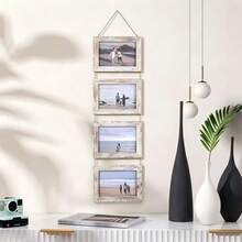 1pc 6-Inch 4-Panel Combination Photo Frame, Wall Decor Picture Frame - 1PC - View 8