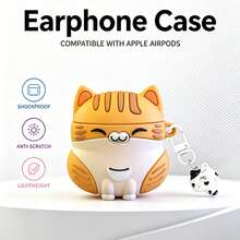 Estojo de Fone de Ouvido em Formato de Gato Compatível com os Modelos Mais Recentes Apple Pro 3 e Air 1/2/3/4/Pro/Pro 2/Pro 3 Um Acessório de Estimação Indispensável para Donos de Gatos - Multicolorido - Visão 5