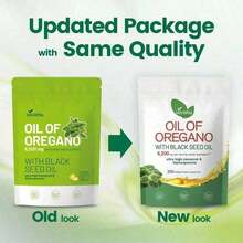Vivonu Oil Of Oregano With Black Seed Oil Softgels |   6200mg Herbal Equivalent Per Serving |   Ultra High Carvacrol & Thymoquinone |   300 Softgels |   Gluten & Dairy Free - 2件 - 查看 3