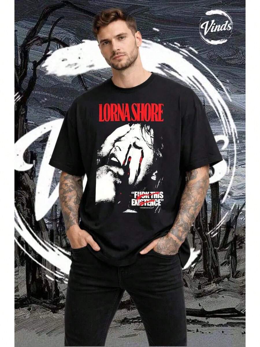 Camiseta Lorna Shore - Regalo de la gira "Fck This Existence" de Lorna Shore para hombres y mujeres - Mercancía de Lorna Shore - Camiseta unisex - Negro - Ver 1