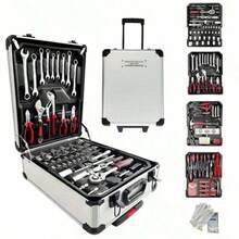 115pcs/53pcs/46pcs Professional Automotive Master Tool Kit - High-Quality Tool Set For Car, Bicycle And Motorcycle Maintenance - Compact, Portable And All-In-One Solution, Includes Ratchet Wrench, Screwdriver Sets, Batteries Not Included - Multicolor - View 1