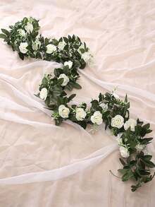 1/3/6 piezas Decoración de canasta con enredadera de rosas artificiales, adecuada para decoración de bodas, fiesta de cumpleaños, decoración de lugar de reunión, hogar, restaurante, decoración de alféizar de ventana de dormitorio, decoración del Día de San Valentín, decoración de Año Nuevo, decoración de jardín al aire libre - Multicolor - Ver 1
