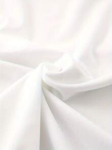 Camiseta manga corta cuello redondo 100% algodón, estampado trendy, tejido ligero y ventilado, estilo moda casual, apta para vida diaria, salidas informales y citas en primavera, verano y otoño - Blanco - Ver 5