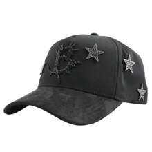 Barbas Hats Dark Nebula Snapback Baseball Cap Black Streetwear Adjustable Unisex Hip Hop Hat - Black - View 3