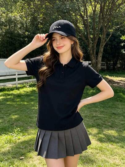 1pc New Fashionable Minimalist Brushed Embroidered Baseball Cap, Oversized Wide Brim, Versatile Casual Outdoor Sun Protection Unisex