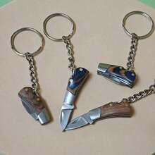 1pc 2D Flat Multifunctional Mini Keychain(Random Color), Stainless Steel Sharp Blade Wood Acrylic Handle Portable Unboxing Tool Keyring For Women & Men, Daily Unboxing, Office, School, Travel, Outdoor, Gifts & All Occasions - Nhiều màu - Xem 7