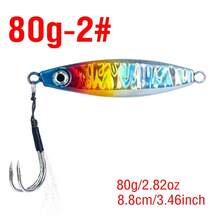 1 Buah Umpan Logam Tenggelam Pendek, Umpan Ikan Timah Holografik dengan Mata 3D untuk Memancing dari Pantai, Lepas Pantai, dan Perahu, Ikan Bass dan Makarel - 2# - View 17