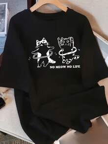 Camiseta de manga corta para mujer con diseño y estampado únicos, nuevo estilo de verano holgado para 2025, top favorecedor para - Negro - Ver 2