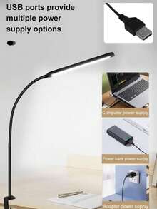 Đèn bàn LED toàn phổ RA97, đèn kẹp bảo vệ mắt với cần đèn linh hoạt, có thể điều chỉnh độ sáng, thích hợp cho đọc sách, văn phòng và học tập. - Đèn nền máy tính - Xem 5