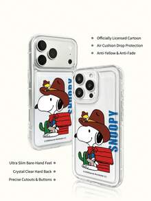 Ốp điện thoại Snoopy nhẹ, chống trượt và chống rơi, phù hợp với các dòng điện thoại hoạt hình anime như iPhone 17, 17Air, 17pro, 17promax, 11, 12, 13, 15, 16pro, 16promax, 14Plus, 15Plus, 16Plus, 15pro, 16promaxXR. Thích hợp làm quà tặng ngày lễ cho bạn bè và gia đình, ốp điện thoại được đóng gói trong hộp. - Trong sáng - Xem 7