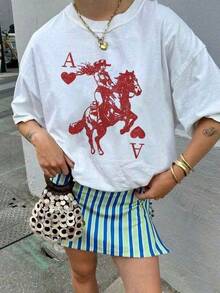 1 Camiseta informal de cuello redondo de algodón para mujer Camiseta deportiva para mujer Camiseta para hombre Camiseta para parejas Regalo de San Valentín Regalo de cumpleaños Regalo de Navidad Camiseta unisex Transpirable, suave, para deportes al aire libre, manga corta, apta para todas las estaciones, 100 % algodón puro. - Blanco - Ver 6