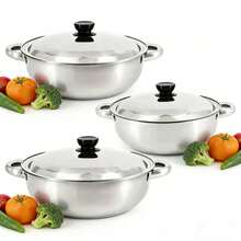 12pcs/6pcs Stainless Steel Kitchen Cookware Set, Non-Stick Frying Pan & Glass Lidded Stock Pots,Durable And Easy To Clean, Induction Compatible Kitchen Cooking Pot Set For Gas Electric Hobs, Home Kitchen Cookware Collection - View 7