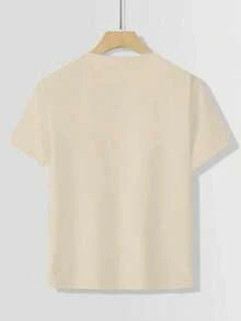 Camiseta de manga corta para mujer con estampado gráfico de cruz de leopardo, ideal para actividades deportivas, entrenamientos y uso diario, corte cómodo y transpirable, de cuello redondo, confeccionada en poliéster, apta para primavera y verano. Envío nacional disponible en México. - Albaricoque - Ver 2
