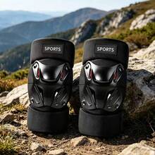 2pcs Outdoor Sports Protective Gear Set, Motorcycle Knee Pads And Elbow Pads, Real Person CS Riding Roller Skating Protective Equipment Set, Suitable For Cycling, Mountaineering, Climbing, Skiing, Ice Skating, Indoor Sports And Various Tactical Competitions - A - View 8