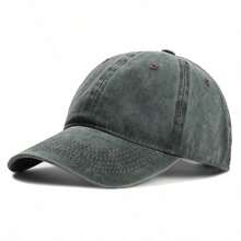 1pc Unstructured Vintage Washed Baseball Cap, Adjustable Dad Hat, Unisex Beach Accessory, Travel Essential - Hat 021 - View 9
