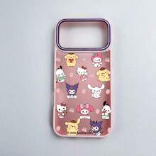 SANRIO for苹果16ProMax/16Plus/16Pro/16/15ProMax/15Plus/15Pro/15/14ProMax/14Plus/14Pro/14/16E/13ProMax/13Pro/13/12ProMax/12Pro/12/11ProMax/11滑り止めおしゃれスマホケース落下防止はんとうめい滑り止め - 芭蕾粉 - チェックする 1